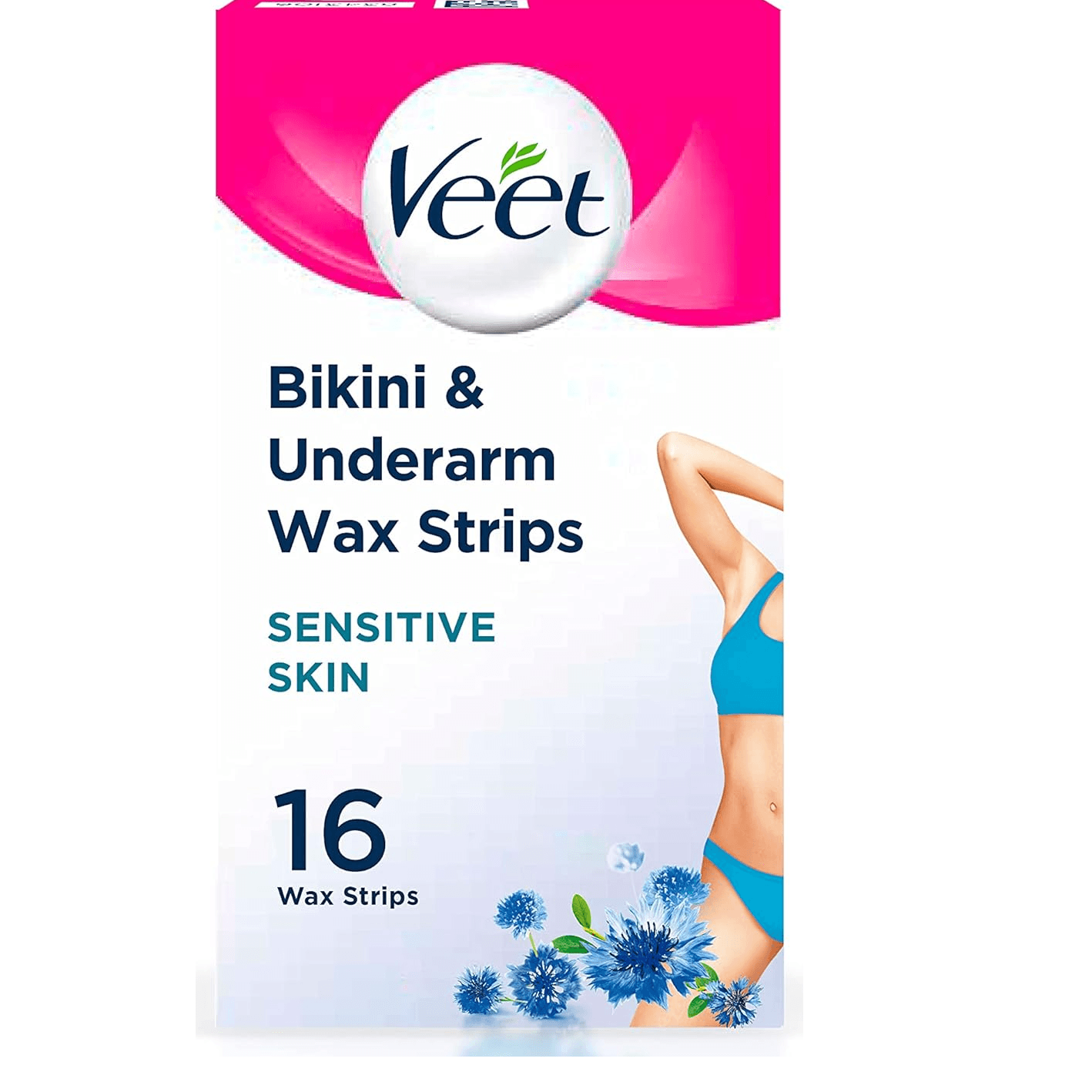 Veet Cold Wax Strips Sensitive ( Bikni & Underarms)4x16's