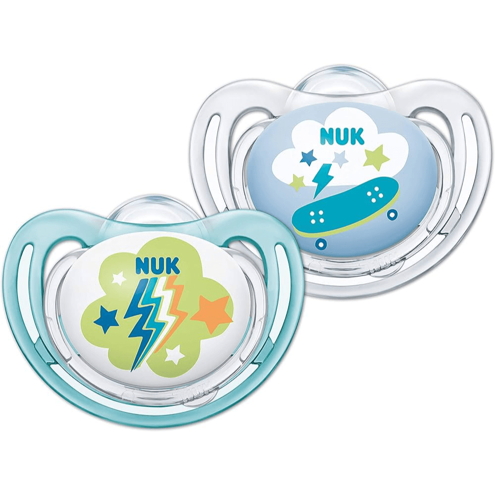 Nuk Freestyle Silicone Pacifier Skin Friendly from 18-36 months Boy 2pcs