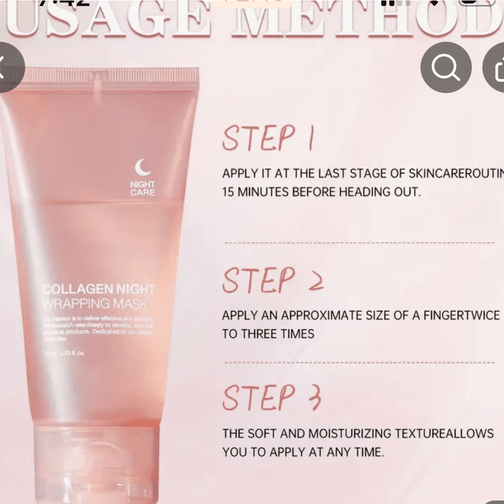 Korean collagen wrapping mask