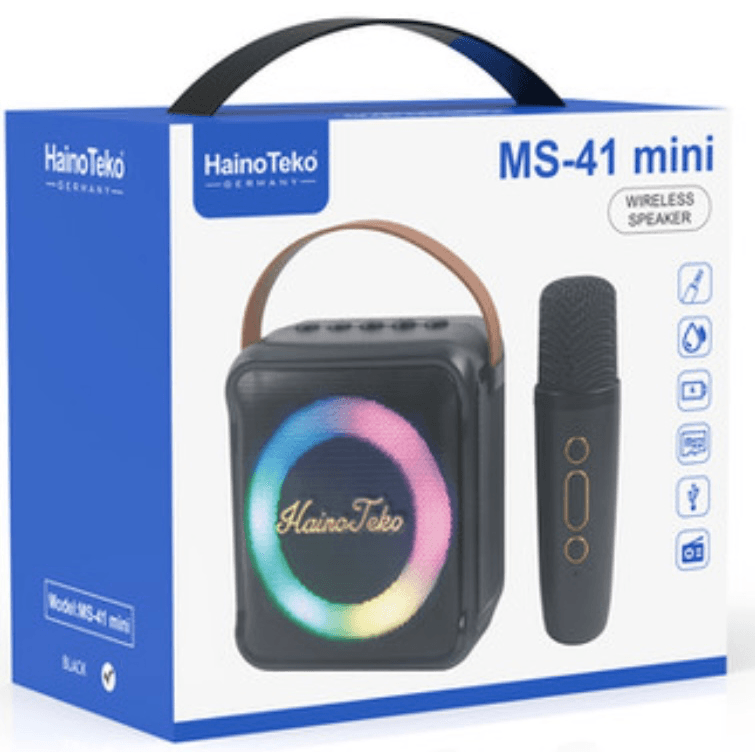 Haino Teko Germany MS 41 Mini Wireless Bluetooth Portable speaker with Mic BLACK
