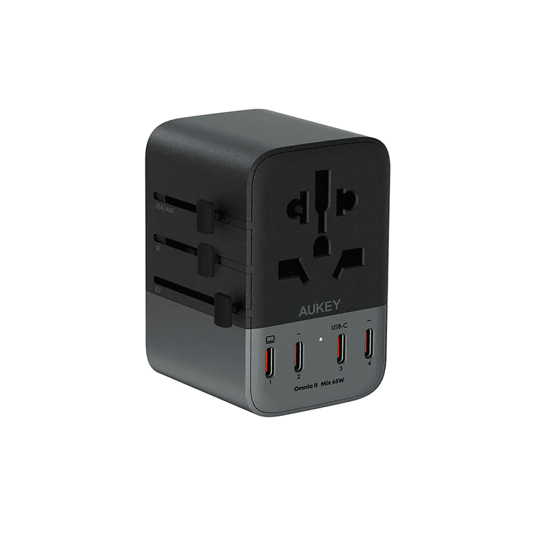 AUKEY PA-TA08A Travel Mate 65W GaN Universal Adapter with USB Ports