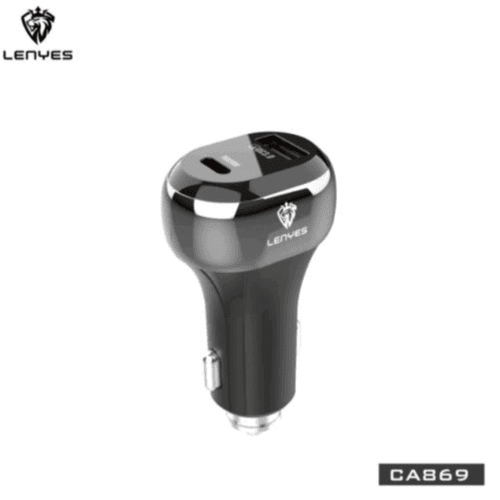 LENYES - TYPE- C + USB PD + QC3.0 QUICK CHARGER 38W (CA869) (White)