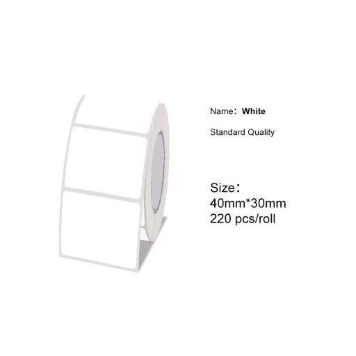 P50 Label Sticker rolls 40*30 230PCS - White