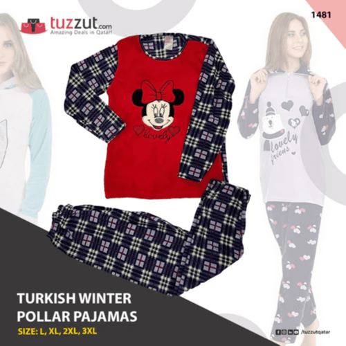 Turkish Winter Polar Pajama Nightwear Homewear - 1481