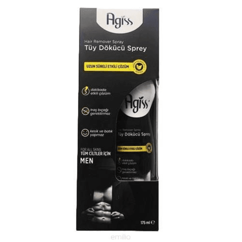Agiss Hair Removal Spray men for All Skin types 175ml