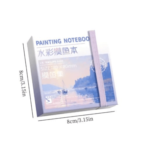 Mini Watercolor Sketchbook with 50 Sheets & Palette Pocket