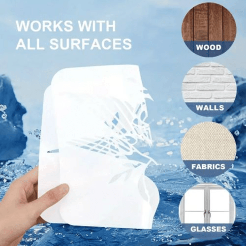 Mountain Scene Stencil - Reusable for Wood, Walls & Tiles