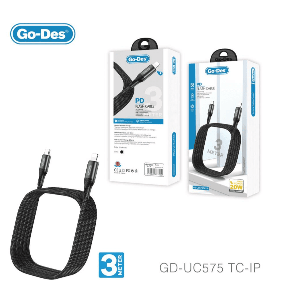 Go-Dos Usb-C To Lighting Pd Cable (3M)