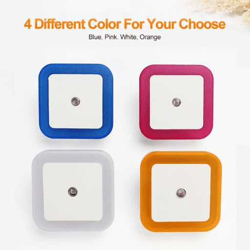 Socket square light control night light (Orange)