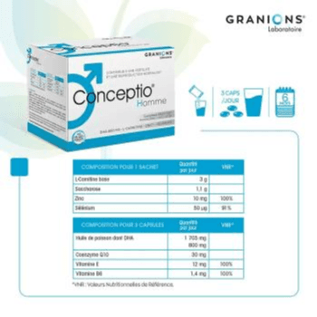 Conceptio Homme for Men 90 capsules with 30 Sachets 