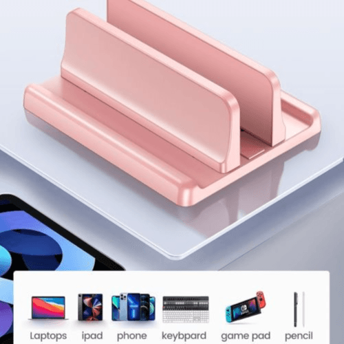 3 in 1 Vertical Laptop Stand (Pink)
