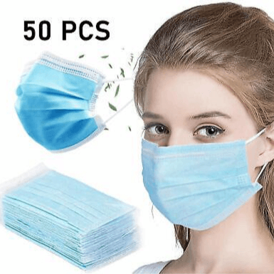 Disposable Protective Facial Mask -Blue color 50pcs