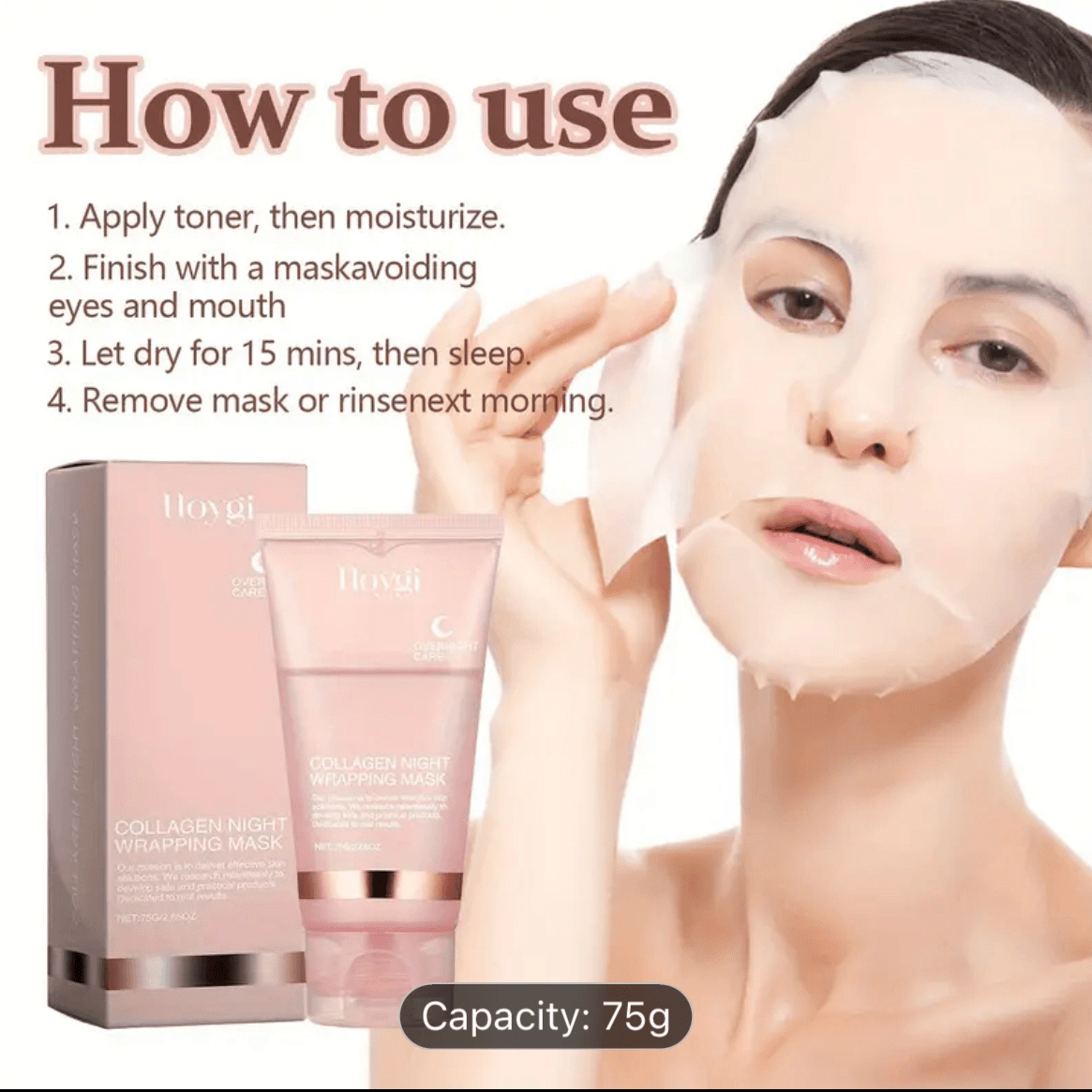 Korean collagen wrapping mask