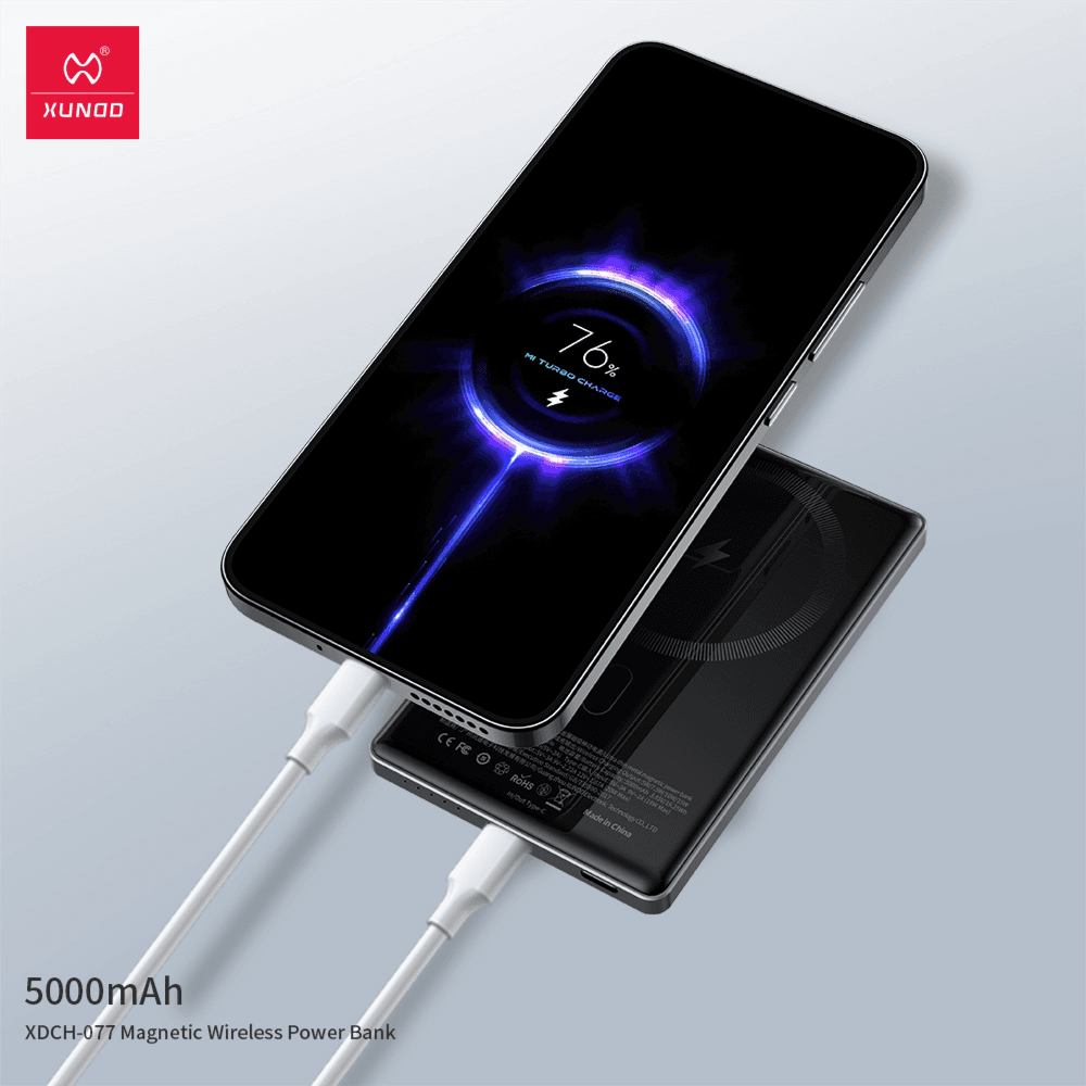 Xundd Magnetic Wireless Power Bank 5000mAh XDCH-077- black