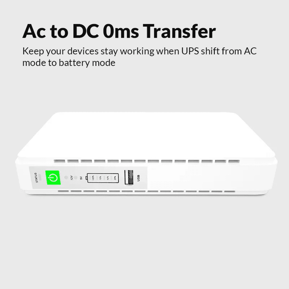 Mini Dc Ups Multifunctional Network POE-432E-White (1000mah)