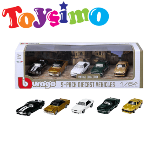 Bburago 1:64 Vintage Collection Set 5Pack DieCast Models