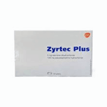 ZYRTEC PLUS 5 MG / 120 MG 14 TABLETS (antiallergic + decongestant)