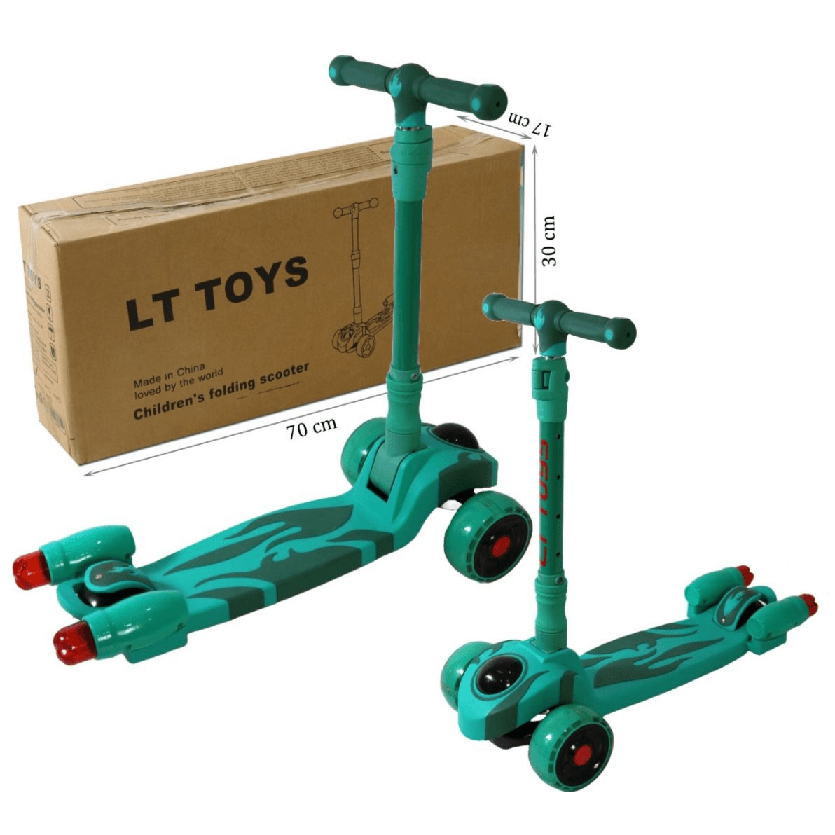 Scooter with Music & Light - Zj1701-133 Green