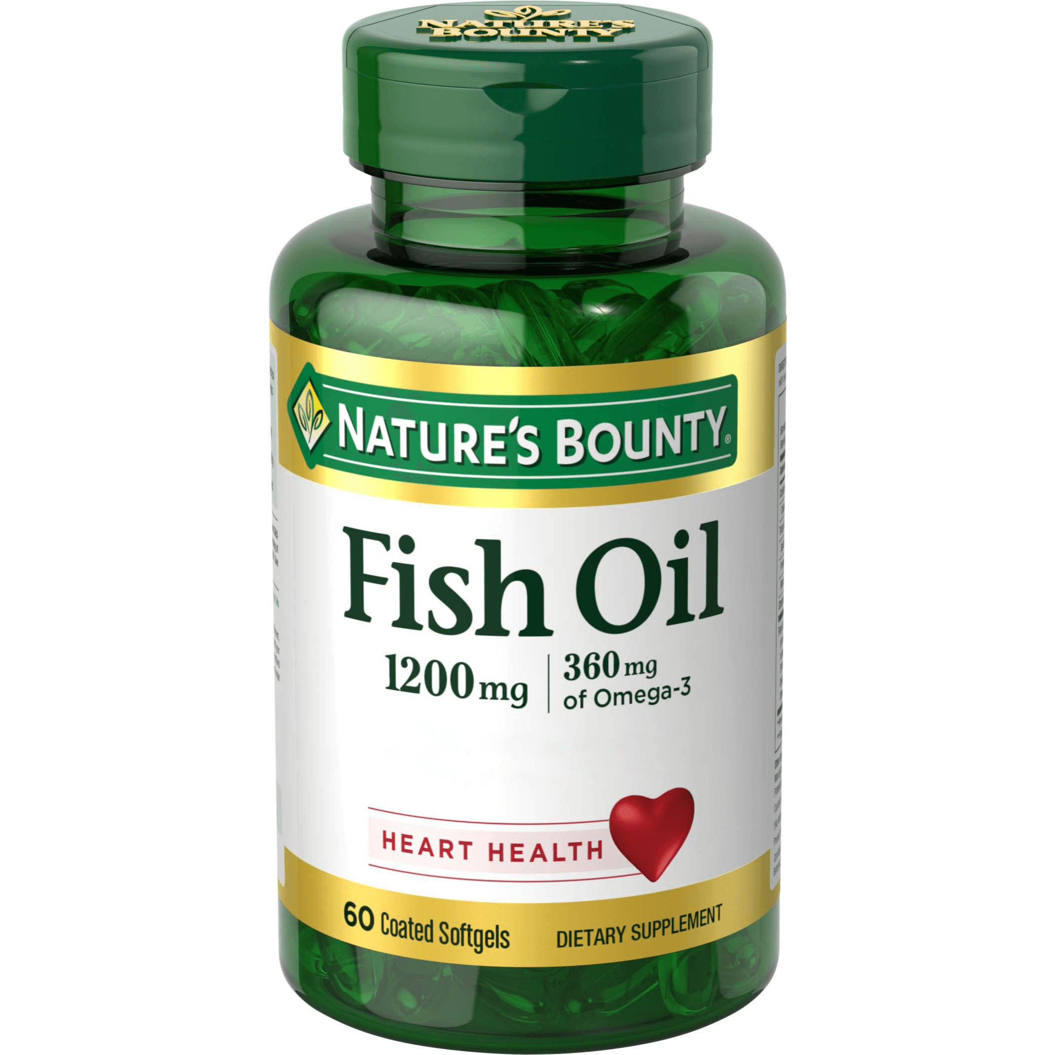 Nature's Bounty Odorless fish oil 1200mg 60 softgels