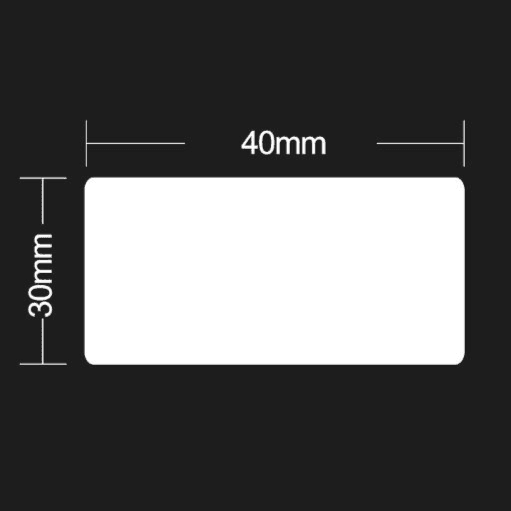 P50 Label Sticker rolls 40*30 230PCS - White