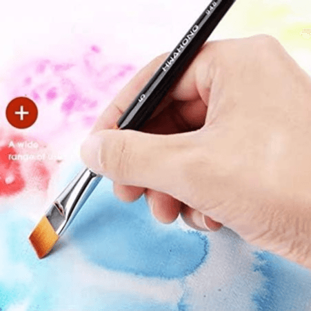 8pcs Nylon Bristle Flat Tip Paint Brush Set for Acrylic