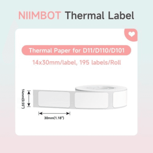 NIIMBOT - D11/ D110 White Rectangle Label (14*30mm) - 195 Label