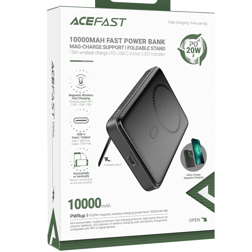 AcefastMagnetic Fast Wireless Charge Power Bank M6 PD20W 10000mAh
