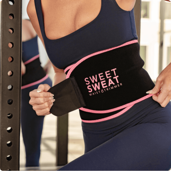 Sweet Sweat Waist Trimmer Belt Small-Black & Pink