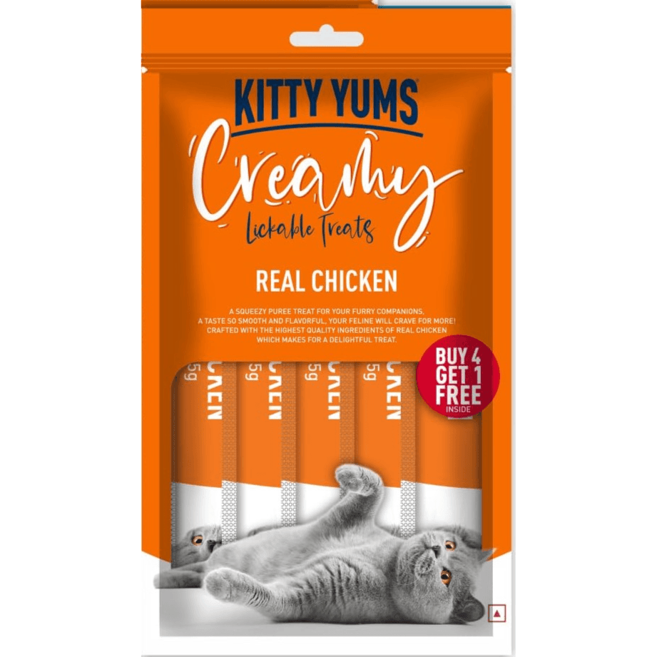 Kitty Yums Creamy Real Chicken 5 Sticks