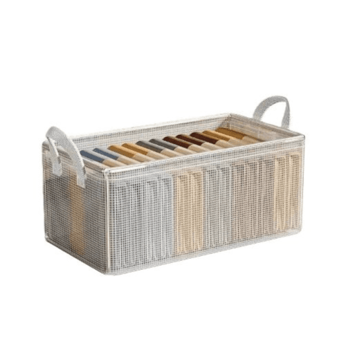 Foldable Clothes Storage Box - Under Bed & Wardrobe Organizer (Transparent)