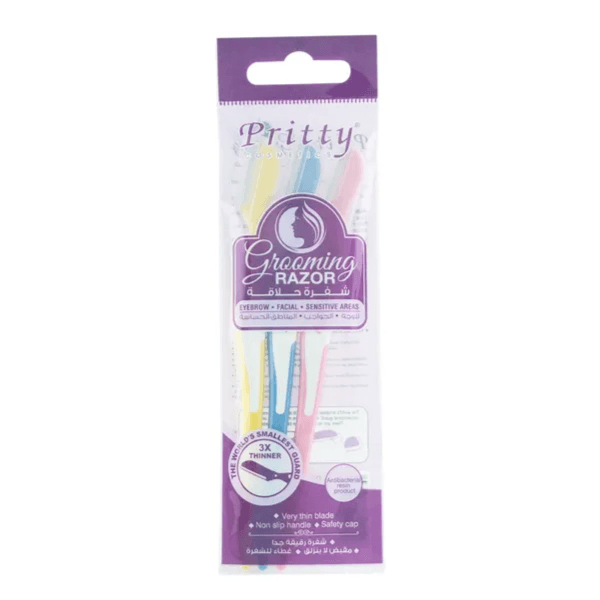 Pritty Grooming Razor for face, Eyebrow & Sensitive area 3pcs