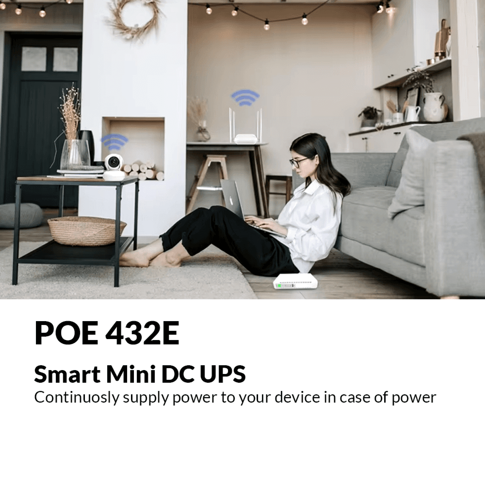 Mini Dc Ups Multifunctional Network POE-432E-White (1000mah)