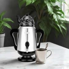 ELECTRIC SAMOVAR  Dual System 1800W POWER  Green Lion  BLACK- 