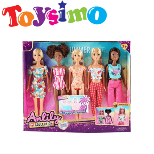 11.5-Inch 5-in-1 Fashion Anlily Dolls Set