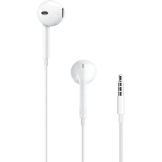 Apple Earpods, Built-in Remote, Maximizes Sound Output & Minimizes Sound Loss, Adjust Volume, Comfortable Fit, Control Playback Music, Wired, 3.5mm Headphone Plug Connectivity, White | Mnhf2