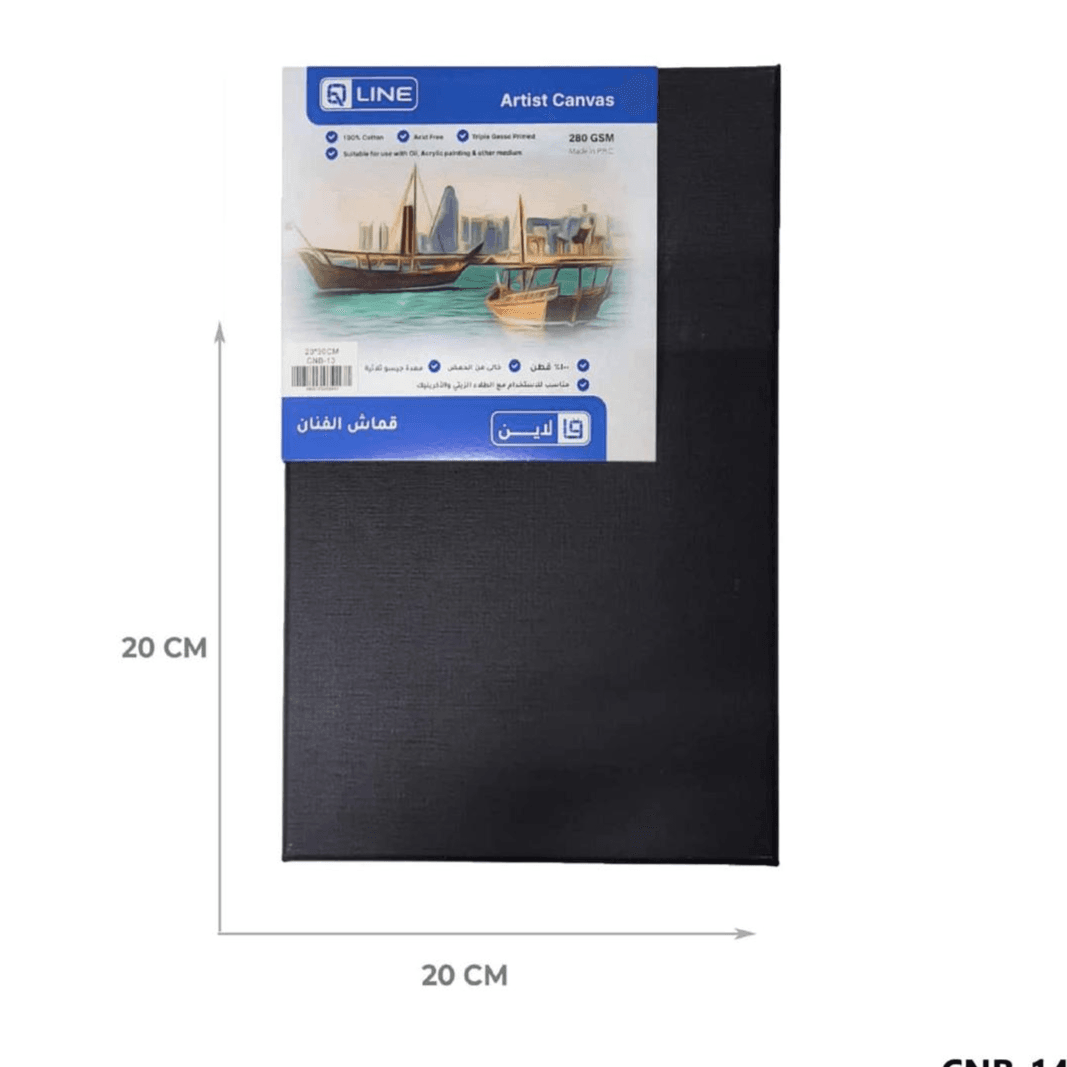 20x20 CM Canvas Board black GSM 280   100% Cotton 1 Pcs
