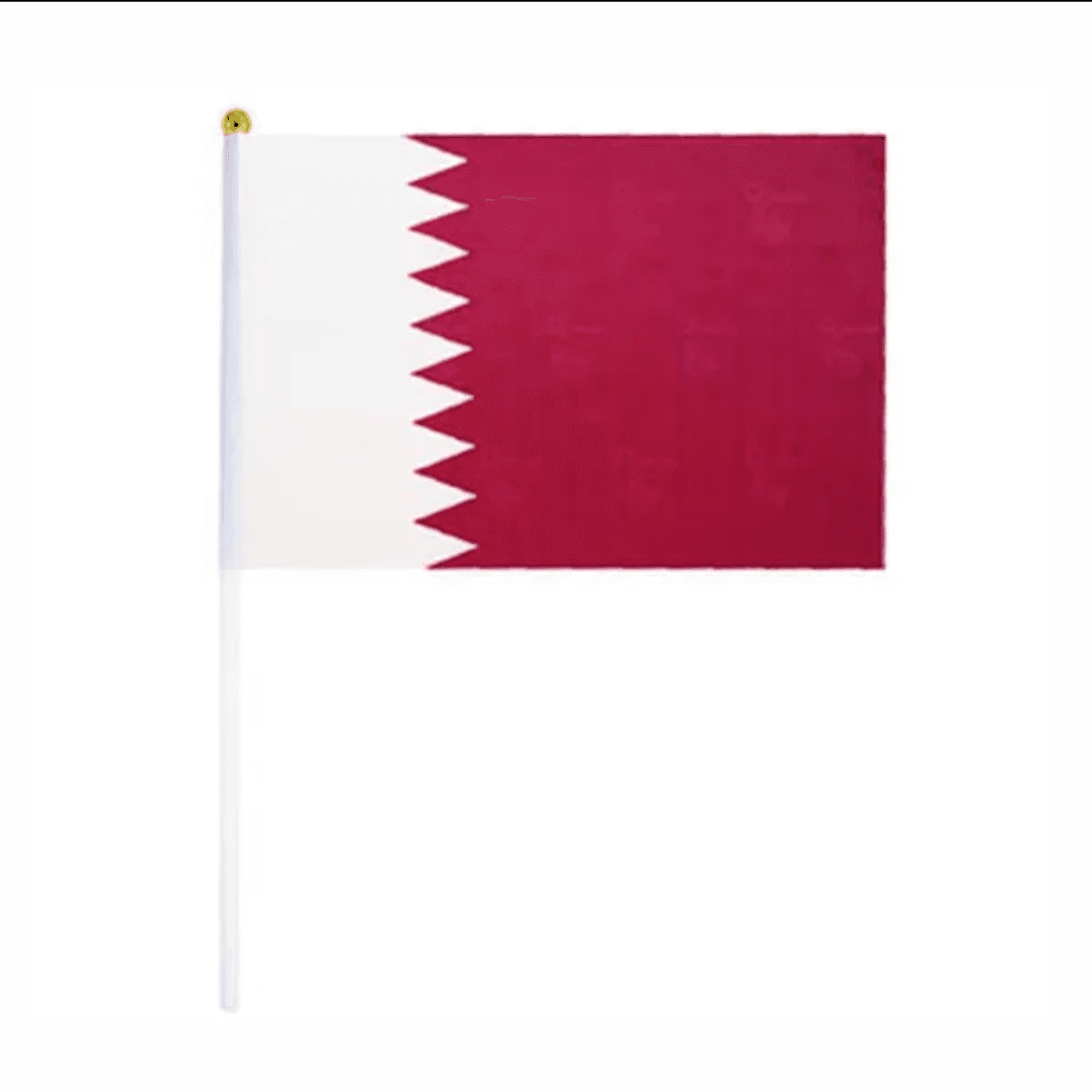 علم قطر مع عصا 30×45 سم