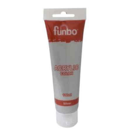 Funbo Acrylic colour Silver   100 ml 