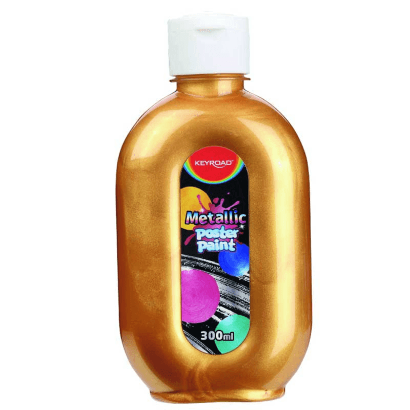 Metalic Poster Paint Tempera Metallic Gold 300 ml Keyroad