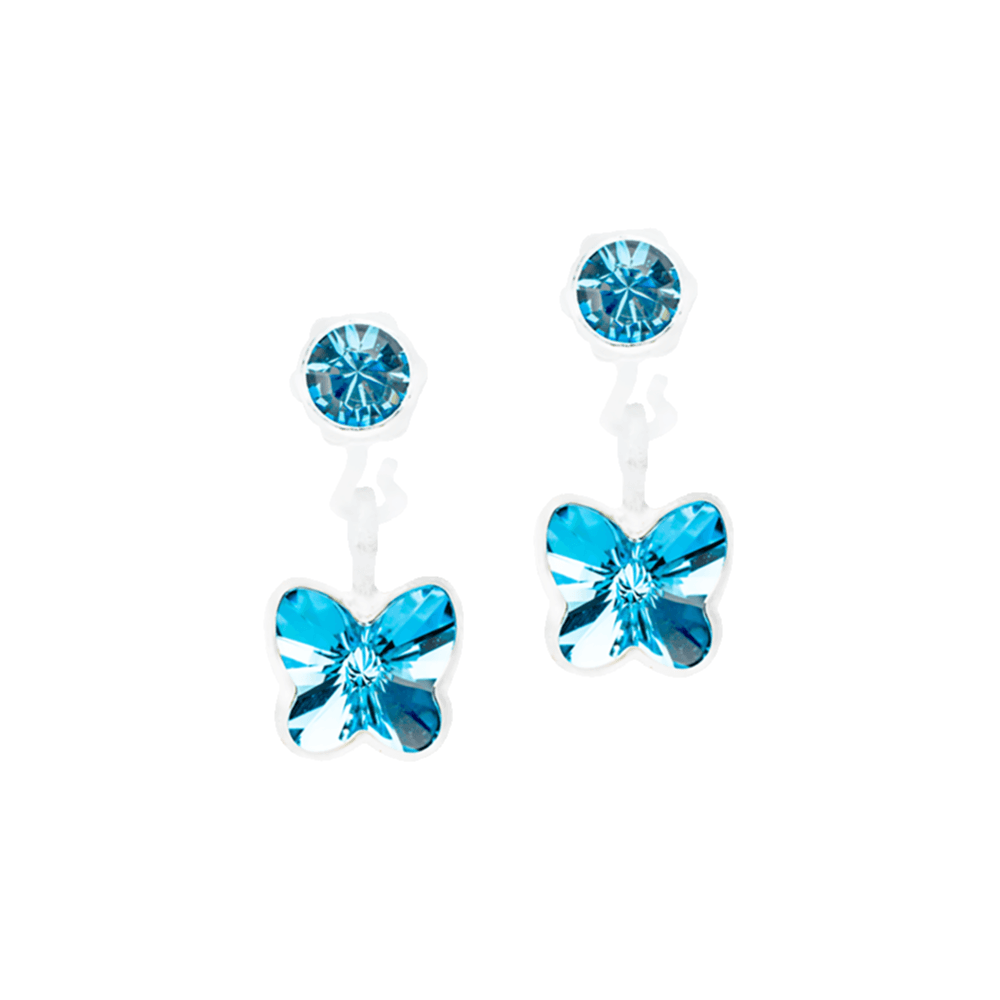 Blomdahl Earring Pendant butterfly 4/5mm Aquamarine Type D