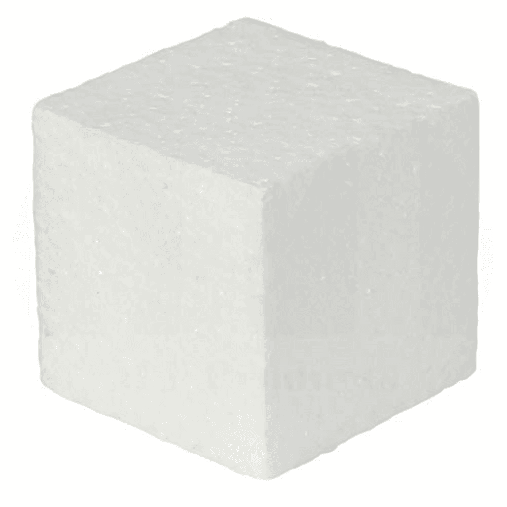 White Thermocol Square Block 12 cm