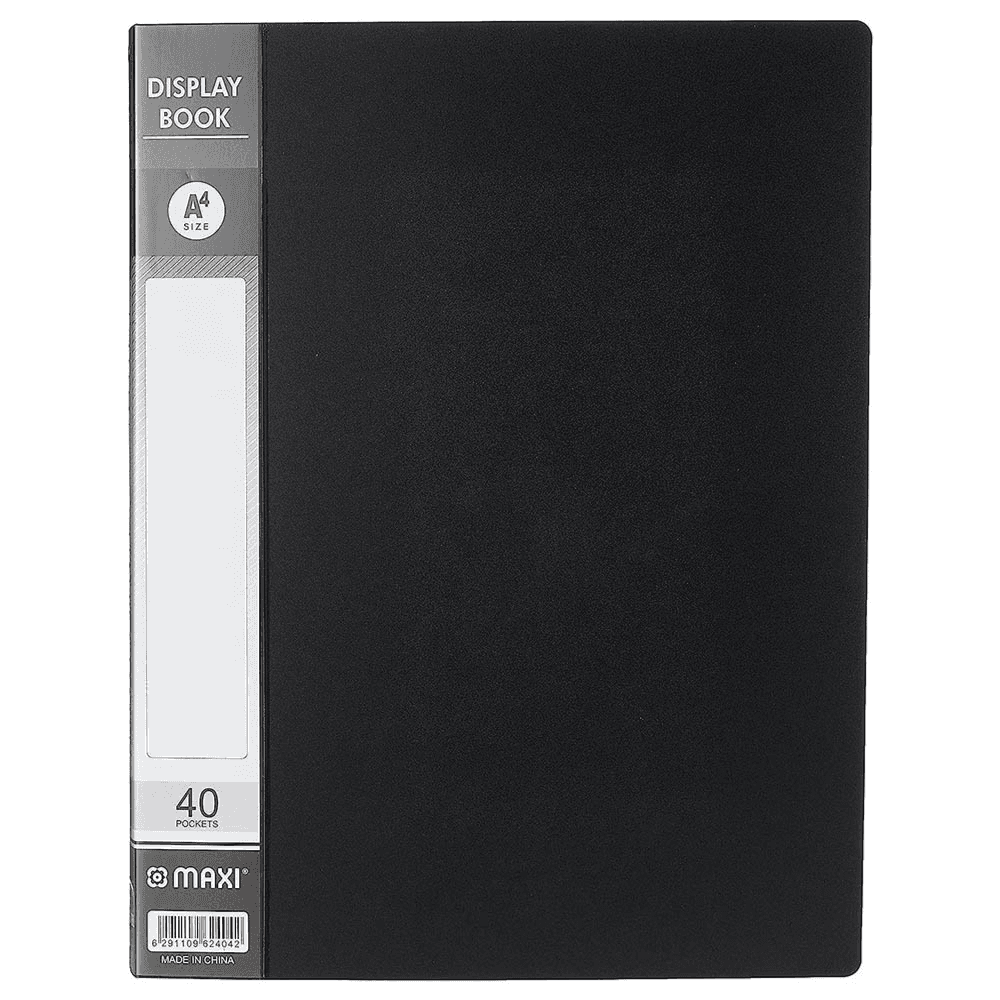 Maxi - Display Book With 40 Pockets - Black