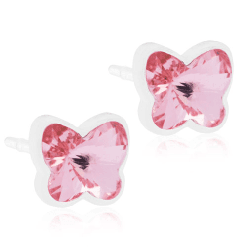 Blomdahl Earring Plastic Butterfly 5mm Light Rose Type B