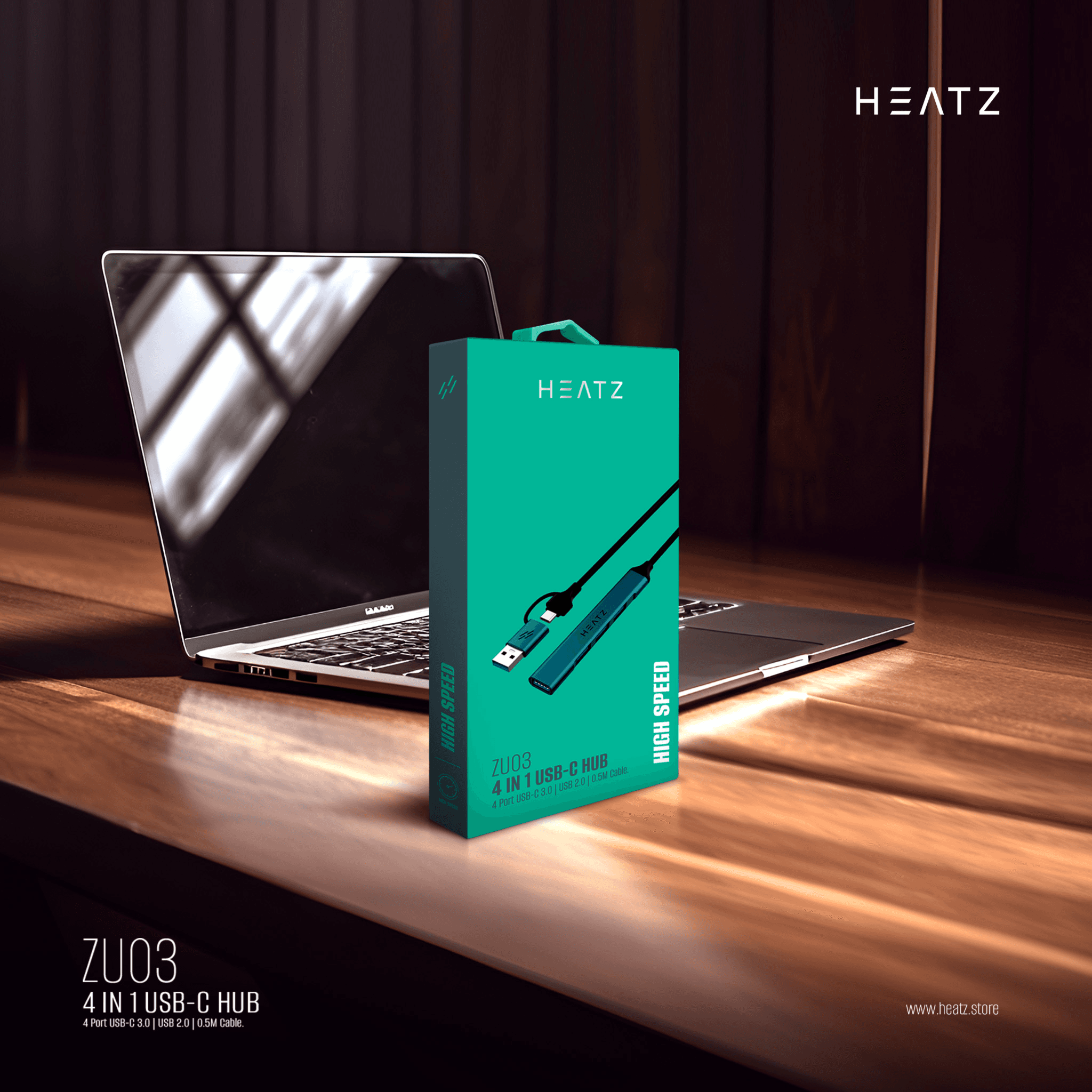 4 IN 1 HIGH SPEED USB C - HUB