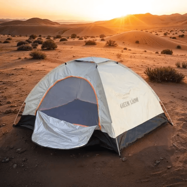 Camping Tent, Light Weight. 2-3 Person Capacity, Windproof Rope, Ventilated Mesh, 15 Second Instand Setup - Green Lion GT 3 PLUS