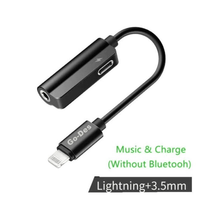 GO-des LIGHTNING 3IN1 ADAPTER CHARGE+3.5MM HEADPHONE CHARGER CONNECTER GD-UC028