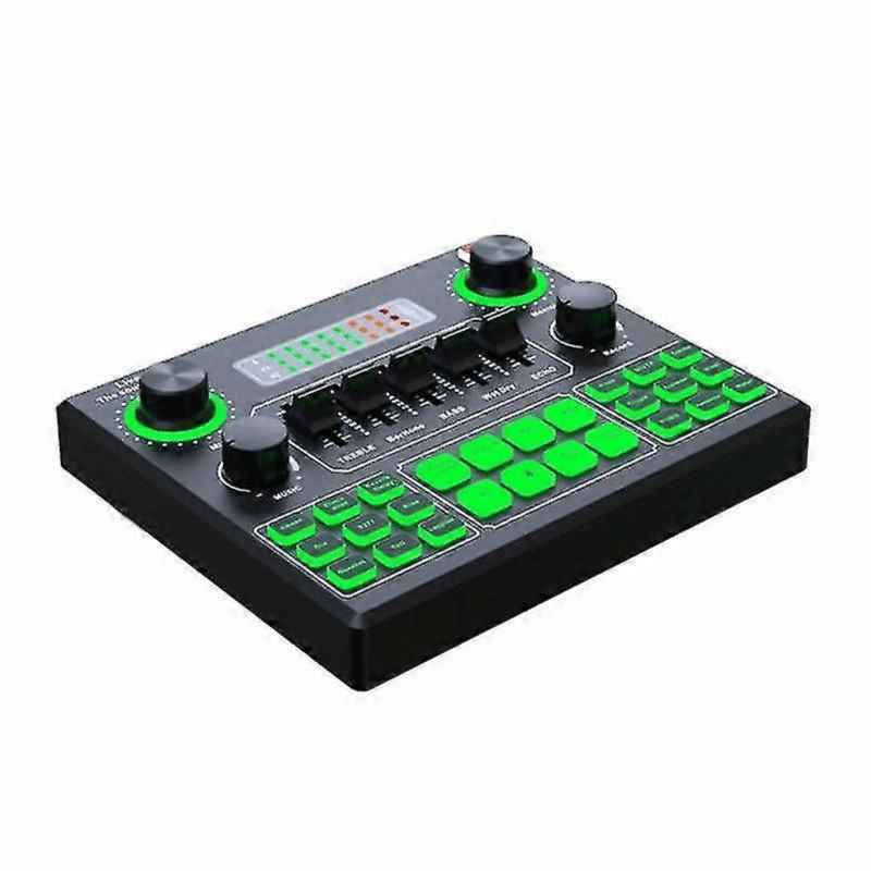 Live Streaming Audio Mixer Sound Card - Wired Condenser Microphone 