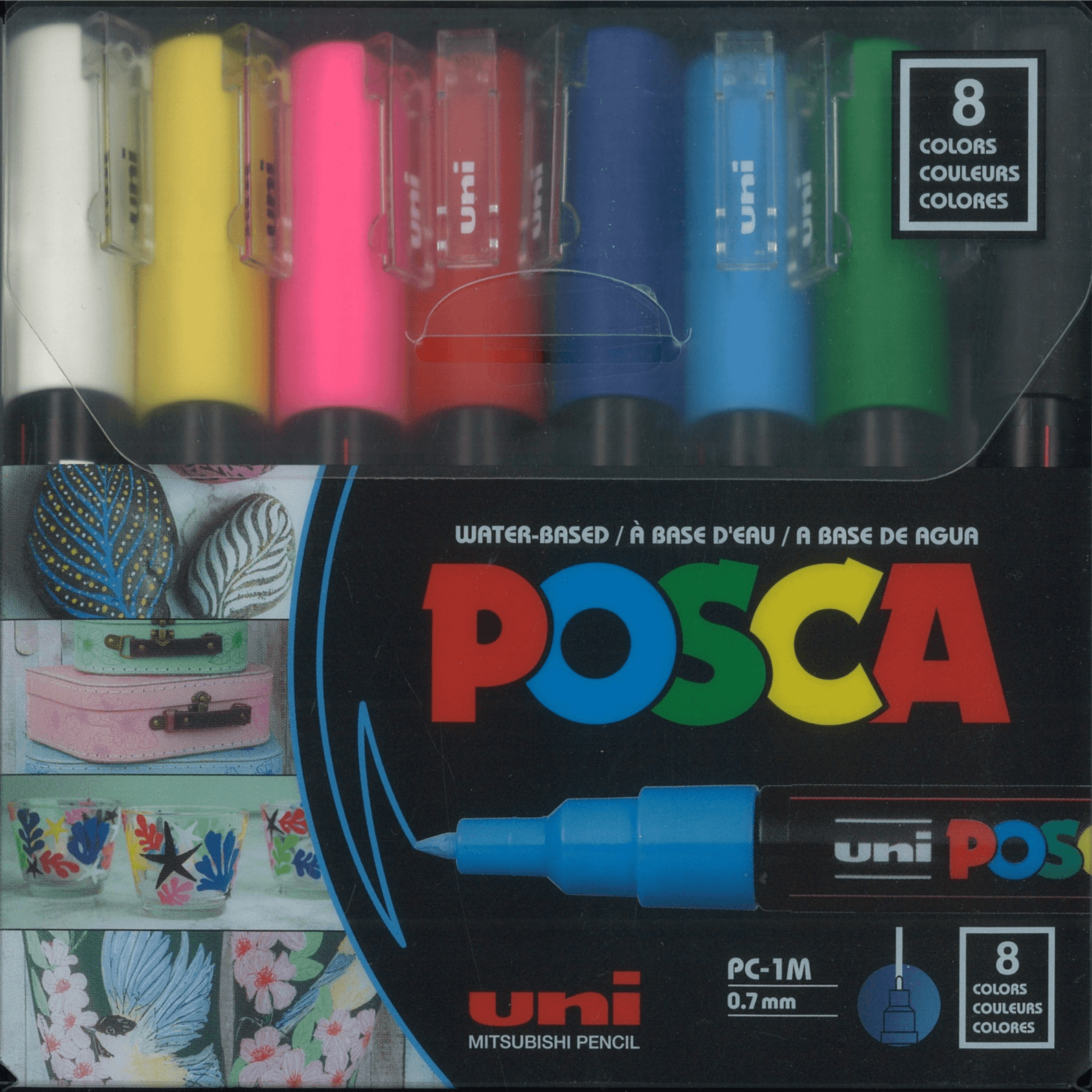 POSCA colour  PC-1M 0.7 mm 8 colours 