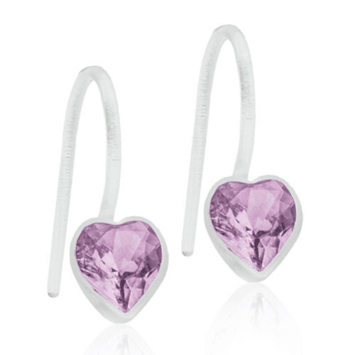 Blomdahl Earring Pendant fixed heart 6mm Light Amethyst Type D