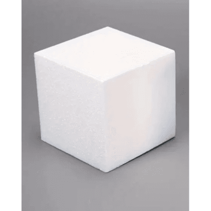 White Thermocol Square Block  9 x9cm